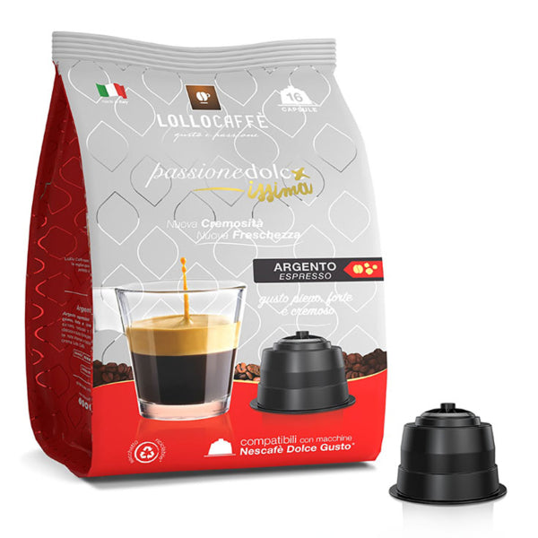 96 CAPSULE DOLCE GUSTO LOLLO ARGENTO